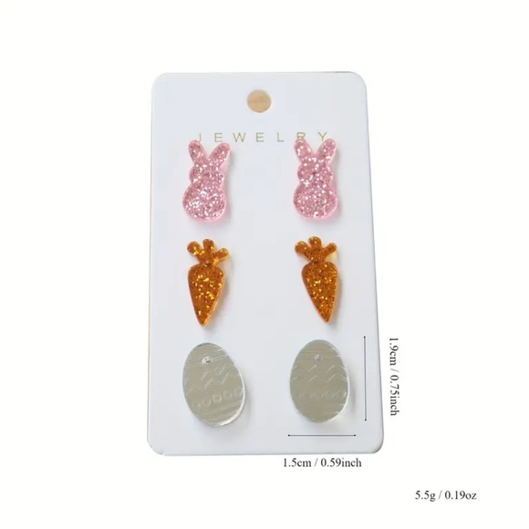 Easter Stud Earrings ~ 3 Pairs - Picture 3 of 3